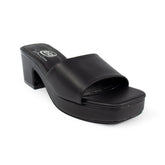 Sandalia de plataforma color negro para mujer-Perfil